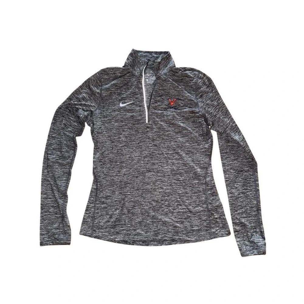 Nike Dri-FIT Element Half-Zip Pullover Womens M Gray Heather UVA Cavaliers‎